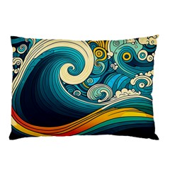 Waves Wave Ocean Sea Abstract Whimsical Abstract Art Pillow Case