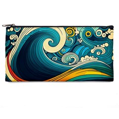 Waves Wave Ocean Sea Abstract Whimsical Abstract Art Pencil Case