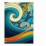 Waves Wave Ocean Sea Abstract Whimsical Abstract Art Large Garden Flag (Two Sides) Front