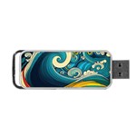 Waves Wave Ocean Sea Abstract Whimsical Abstract Art Portable USB Flash (One Side) Front