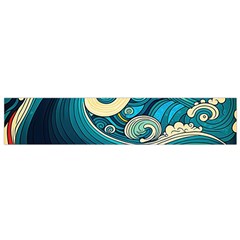 Waves Wave Ocean Sea Abstract Whimsical Abstract Art Small Premium Plush Fleece Scarf