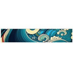 Waves Wave Ocean Sea Abstract Whimsical Abstract Art Large Premium Plush Fleece Scarf 