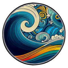 Waves Wave Ocean Sea Abstract Whimsical Abstract Art Wireless Fast Charger(Black)