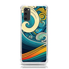 Waves Wave Ocean Sea Abstract Whimsical Abstract Art Samsung Galaxy S20 6.2 Inch TPU UV Case