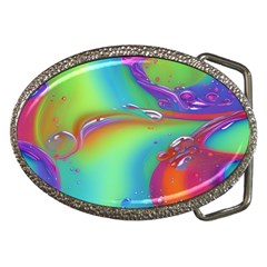 Modern Abstract Liquid Art Pattern Belt Buckles by GardenOfOphir