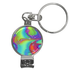 Modern Abstract Liquid Art Pattern Nail Clippers Key Chain by GardenOfOphir