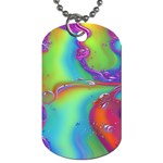 Modern Abstract Liquid Art Pattern Dog Tag (Two Sides) Front