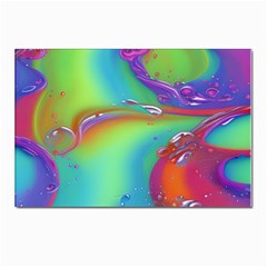 Modern Abstract Liquid Art Pattern Postcard 4 x 6  (pkg Of 10) by GardenOfOphir