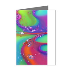 Modern Abstract Liquid Art Pattern Mini Greeting Card by GardenOfOphir