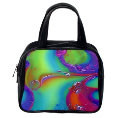 Modern Abstract Liquid Art Pattern Classic Handbag (one Side) by GardenOfOphir