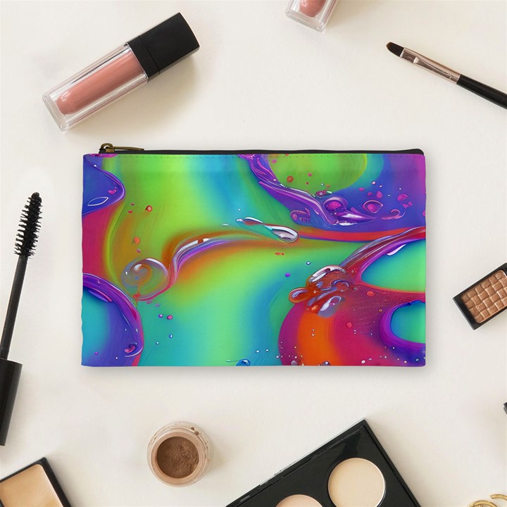 Modern Abstract Liquid Art Pattern Cosmetic Bag (Medium)