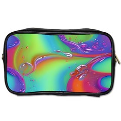 Modern Abstract Liquid Art Pattern Toiletries Bag (one Side) by GardenOfOphir