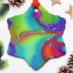 Modern Abstract Liquid Art Pattern Ornament (snowflake) by GardenOfOphir