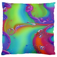 Modern Abstract Liquid Art Pattern Large Cushion Case (one Side) by GardenOfOphir