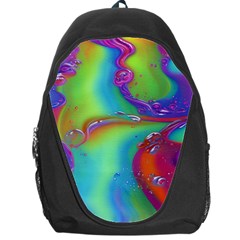 Modern Abstract Liquid Art Pattern Backpack Bag by GardenOfOphir