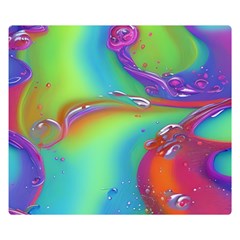 Modern Abstract Liquid Art Pattern Premium Plush Fleece Blanket (small) by GardenOfOphir