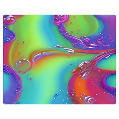 Modern Abstract Liquid Art Pattern Premium Plush Fleece Blanket (medium) by GardenOfOphir