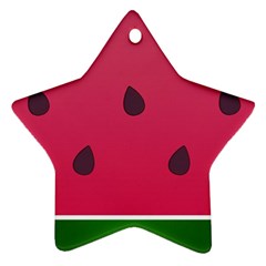 Watermelon Fruit Summer Red Fresh Food Healthy Ornament (star)