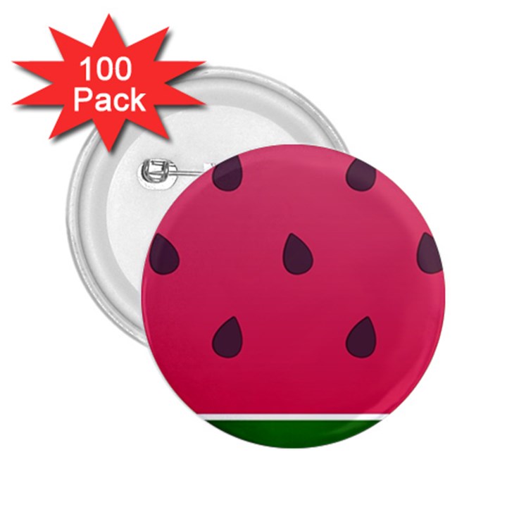 Watermelon Fruit Summer Red Fresh Food Healthy 2.25  Buttons (100 pack) 