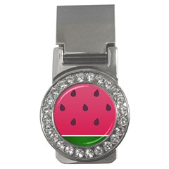 Watermelon Fruit Summer Red Fresh Food Healthy Money Clips (cz)  by Wegoenart