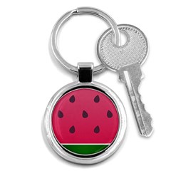 Watermelon Fruit Summer Red Fresh Food Healthy Key Chain (round) by Wegoenart