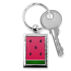 Watermelon Fruit Summer Red Fresh Food Healthy Key Chain (rectangle) by Wegoenart