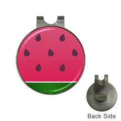 Watermelon Fruit Summer Red Fresh Food Healthy Hat Clips With Golf Markers by Wegoenart