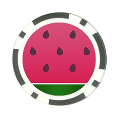 Watermelon Fruit Summer Red Fresh Food Healthy Poker Chip Card Guard (10 Pack) by Wegoenart