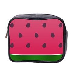 Watermelon Fruit Summer Red Fresh Food Healthy Mini Toiletries Bag (two Sides) by Wegoenart