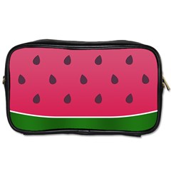 Watermelon Fruit Summer Red Fresh Food Healthy Toiletries Bag (two Sides) by Wegoenart