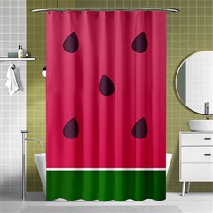 Watermelon Fruit Summer Red Fresh Food Healthy Shower Curtain 48  X 72  (small)  by Wegoenart