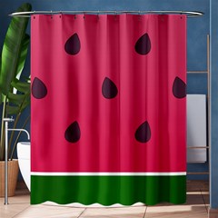 Watermelon Fruit Summer Red Fresh Food Healthy Shower Curtain 60  X 72  (medium)  by Wegoenart