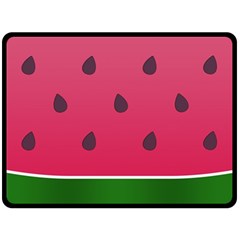 Watermelon Fruit Summer Red Fresh Food Healthy Fleece Blanket (large) by Wegoenart