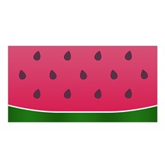 Watermelon Fruit Summer Red Fresh Food Healthy Satin Shawl 45  X 80  by Wegoenart