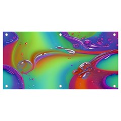 Modern Abstract Liquid Art Pattern Banner And Sign 4  X 2  by GardenOfOphir