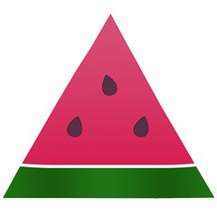 Watermelon Fruit Summer Red Fresh Food Healthy Wooden Puzzle Triangle by Wegoenart