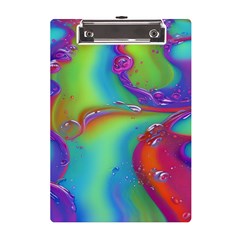 Modern Abstract Liquid Art Pattern A5 Acrylic Clipboard by GardenOfOphir