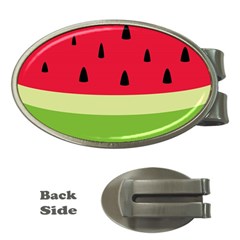 Watermelon Fruit Food Healthy Vitamins Nutrition Money Clips (oval)  by Wegoenart