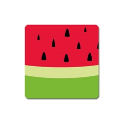 Watermelon Fruit Food Healthy Vitamins Nutrition Square Magnet by Wegoenart