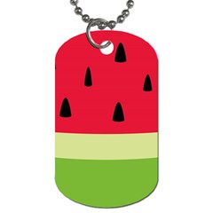 Watermelon Fruit Food Healthy Vitamins Nutrition Dog Tag (two Sides) by Wegoenart