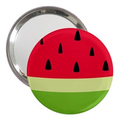 Watermelon Fruit Food Healthy Vitamins Nutrition 3  Handbag Mirrors by Wegoenart