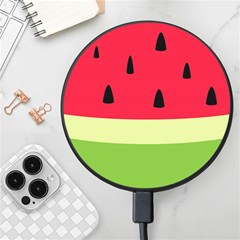 Watermelon Fruit Food Healthy Vitamins Nutrition Wireless Fast Charger(black) by Wegoenart