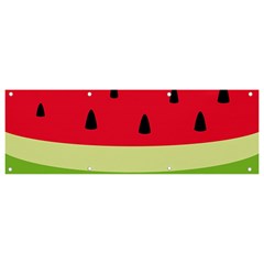 Watermelon Fruit Food Healthy Vitamins Nutrition Banner And Sign 9  X 3  by Wegoenart