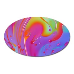 Beautiful Fluid Shapes In A Flowing Background Oval Magnet by GardenOfOphir