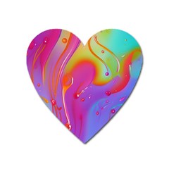 Beautiful Fluid Shapes In A Flowing Background Heart Magnet by GardenOfOphir