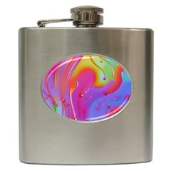 Beautiful Fluid Shapes In A Flowing Background Hip Flask (6 Oz) by GardenOfOphir