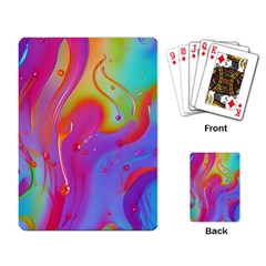 Beautiful Fluid Shapes In A Flowing Background Playing Cards Single Design (rectangle) by GardenOfOphir