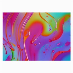 Beautiful Fluid Shapes In A Flowing Background Large Glasses Cloth (2 Sides) by GardenOfOphir