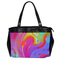 Beautiful Fluid Shapes In A Flowing Background Oversize Office Handbag (2 Sides) by GardenOfOphir