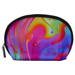 Beautiful Fluid Shapes In A Flowing Background Accessory Pouch (large) by GardenOfOphir